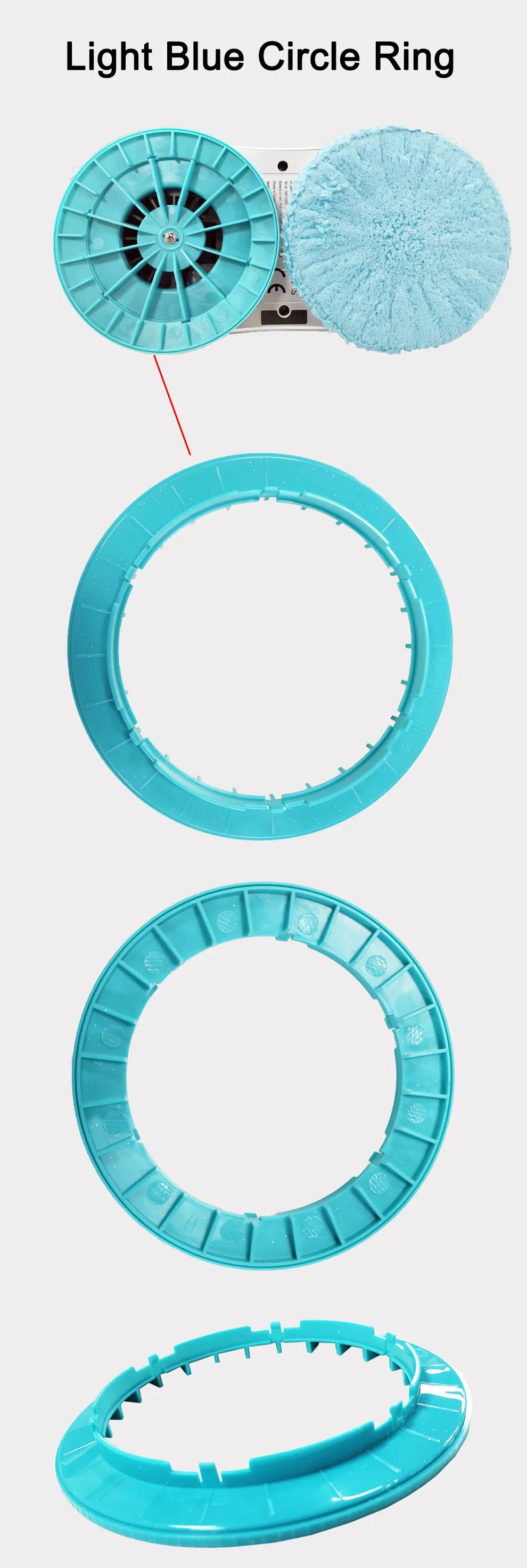 Description Picture 5 of itemOriginal New Clean Ring For Purerobo W-R3S W-R1 Window Cleaning Robot , Glass Cleaning Robot Replacement Parts Blue Round Ring