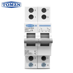 TOMZN TO219G 2P 400V~ AC 80A MTS Dual Power Manual Transfer Isolating Interlock Circuit Breaker Disconnectable Changeover Switch