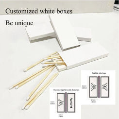 100Boxes Customized White Matchsticks Creative Gift Wedding Festival Advertisement LOGO Printing Celebrate Decoration Match Box