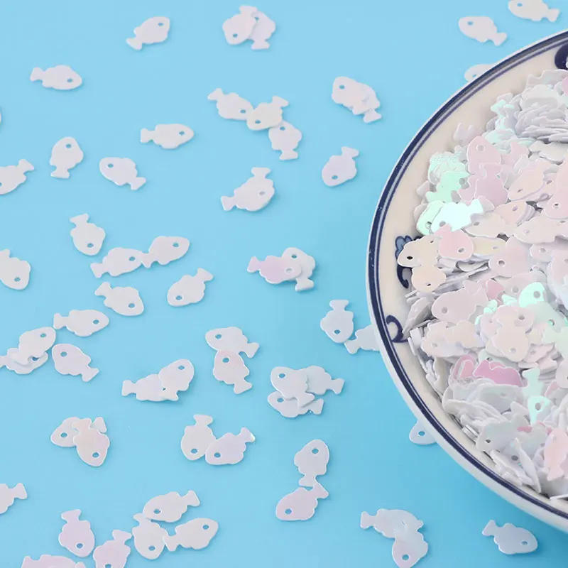 Description Picture 2 of item8mm sequins new small fish sequins sequins loose sequins crafts sequins sewing clothes decoration DIY accessories 10g/20g/50g