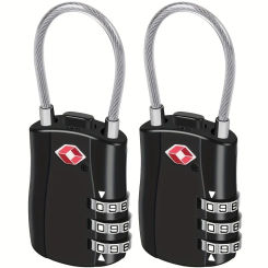 TSA  Luggage Combination Locks Alloy Body Combination Padlock for Travel Bag Suit Case Lockers Gym Bike Locks 1/2 Packs