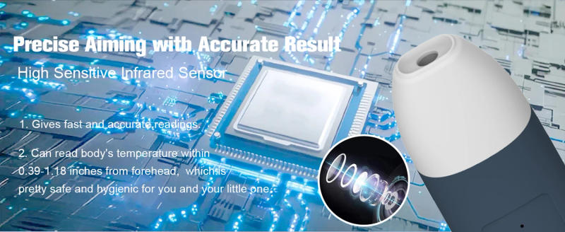 Description Picture 6 of itemKingclinic Digital Ear Thermometer Ear and Forehead Mode Ideal for Family Kids and Adults 1 Second Reading