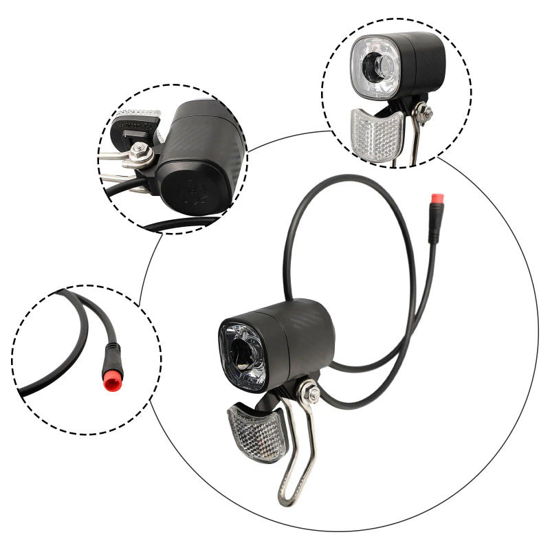 Description Picture 6 of itemBicycle Parts Bicycle Headlight Connector Headlight LED Lighting Modified Parts Battery Bicycle Electric Bicycle