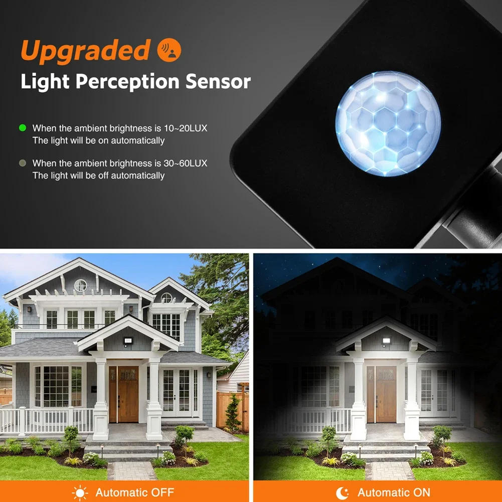 Description Picture 4 of itemLED PIR Motion Sensor Floodlight Outdoor Wall Light White Light 100W 50W 30W 20W 10W IP66 Waterproof LED Spotlight for Garden