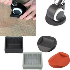 Office Chair Wheel Stopper Furniture Caster Cups Hardwood Floor Protectors Anti Vibration Pad Chair Roller Feet Anti-slip Mat