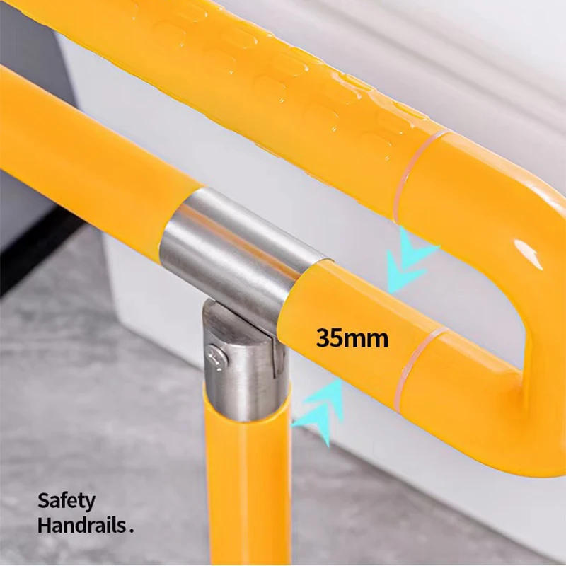 Description Picture 3 of itemFolding Stainless Steel Toilet Safety Handrail Wall Mounted Luminous Bathroom Handrail For Elderly Disabled Handrail Handle