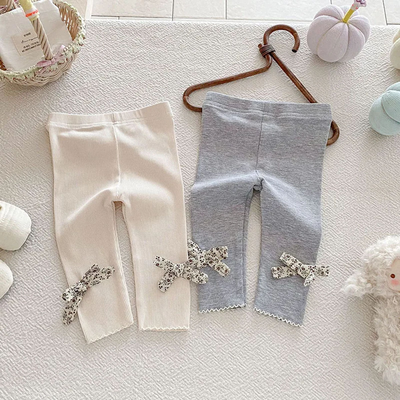 Description Picture 6 of itemMILANCEL New Autumn Baby  Leggings 3M-3T Cute Flower Bow Infant Girls SkinnyÂ Pants Toddler Versatile Thin Casual Pants