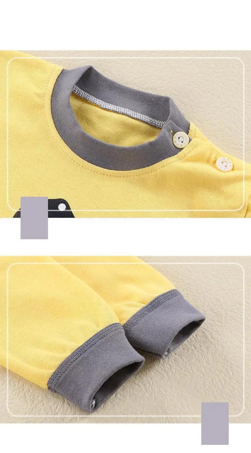 Description Picture 4 of item1 2 3 4Age Baby Nightgown Sets Autumn Winter Cartoon Underwear Suits Infant Girls Trendy Casual Cotton Long-sleeve Sleepwear