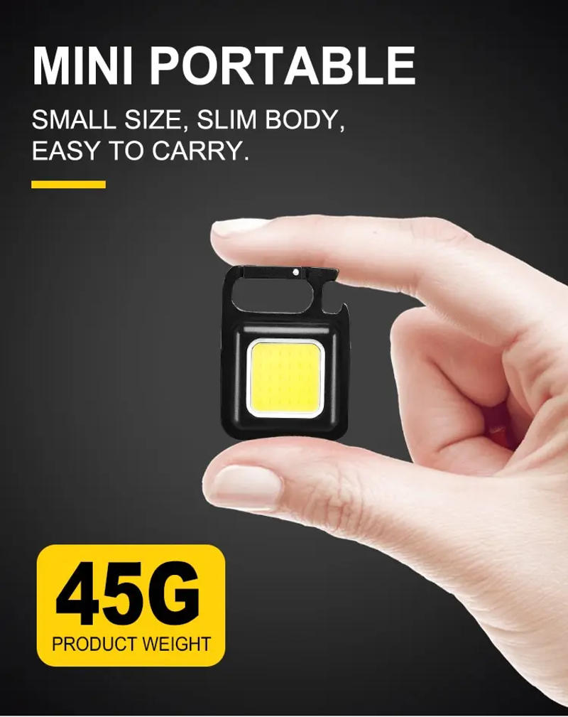 Description Picture 6 of itemLED Mini Flashlight Portable Keychain USB Rechargeable Waterproof For Outdoor Camping Camping Lamps Charging Work Lights Fishing