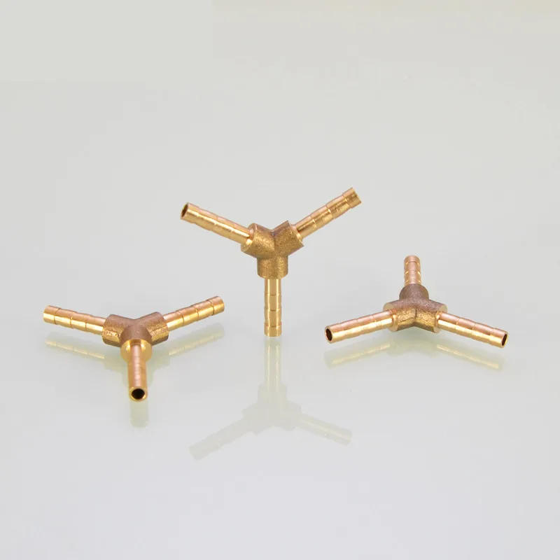 Description Picture 3 of item1PC Brass Barb Pipe Fitting Y Type 3 way tee connector For 4mm 5mm 6mm 8mm 10/12/14/16/19/25mm hose copper Pagoda Tube Fittings