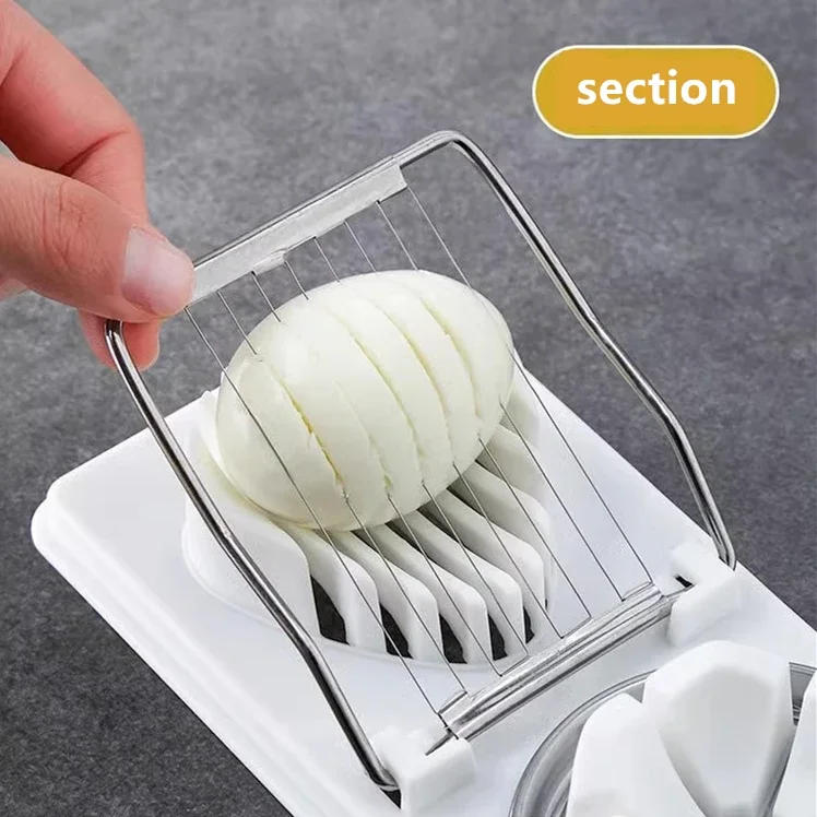 Description Picture 5 of itemMultifunctional Egg Cutter Stainless Steel Egg Slicer Sectioner Cutter Mold Flower-Shape Luncheon Meat Cutter Kitchen Gadgets