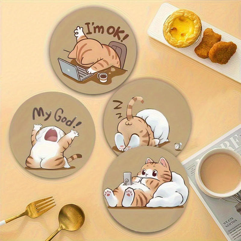 Description Picture 3 of item6-piece Set of New Wooden Coasters and Decorative Coasters, Perfect for Home, Kitchen, and Bar Use, Ideal for Dining Occasions