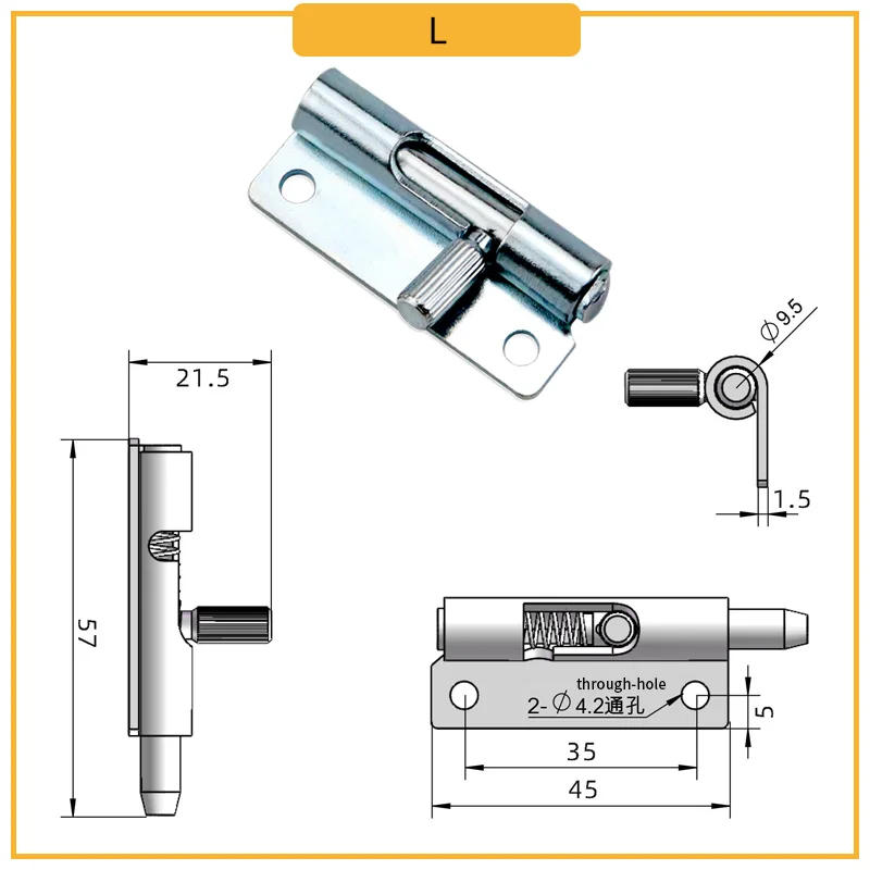 Description Picture 3 of itemRetractable And Detachable Iron Door Automatic Spring Metal Door Lock Hinge