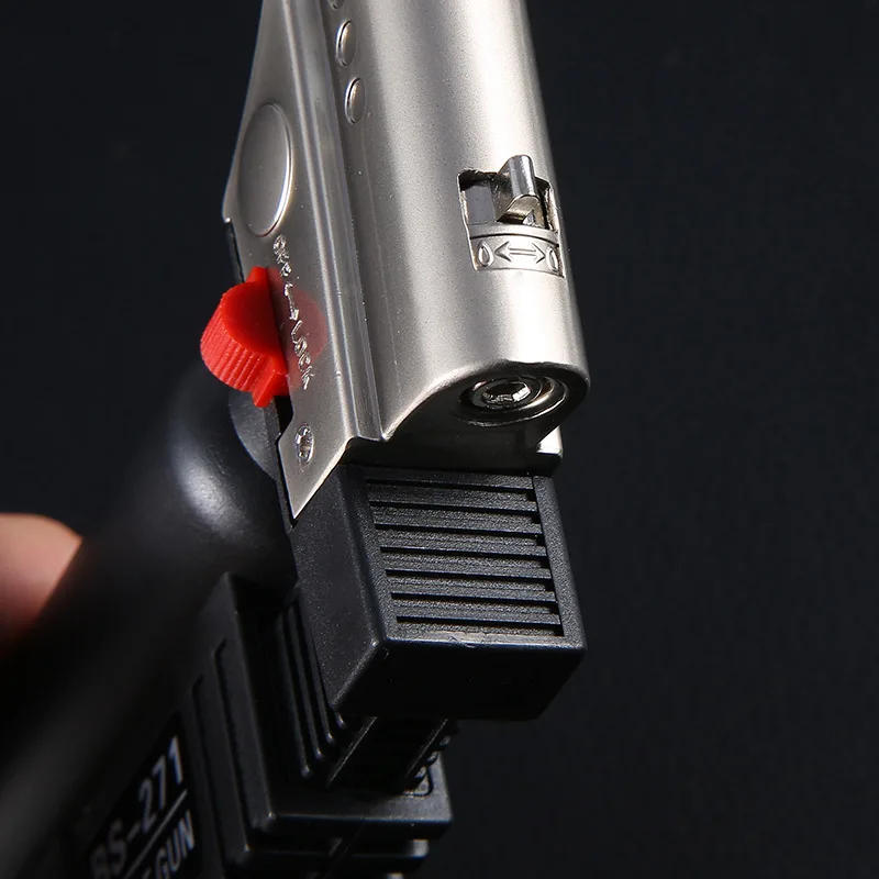 Description Picture 6 of itemOutdoor Windproof Butane Gas Lighter With Two Types Of Flames Turbo Torch Large Firepower BBQ Kitchen Cooking Ignition Gun