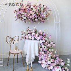 suspended ceiling Floral Wedding Backdrop Decor Table Runner Flower  Event Flower Row Window Display Party Backdrop decor prop