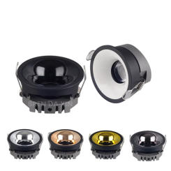 Dimmable recessed anti-glare LED Downlight COB spotlight AC85V-265V Family living room and bedroom lighting bulb