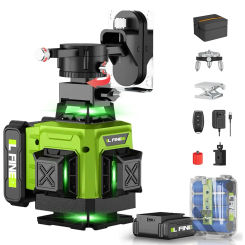 LFINE Nivel Laser Professional Laser Level 12/16 Lines Automatic 360°Self-leveling Laser Levels Horizontal Vertical Levels Tools