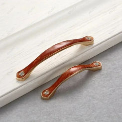 Nordic Wardrobe Small Handle European American Style Retro Cabinet Door Handle Light Luxury Amber Wardrobe Cabinet Drawer Handle