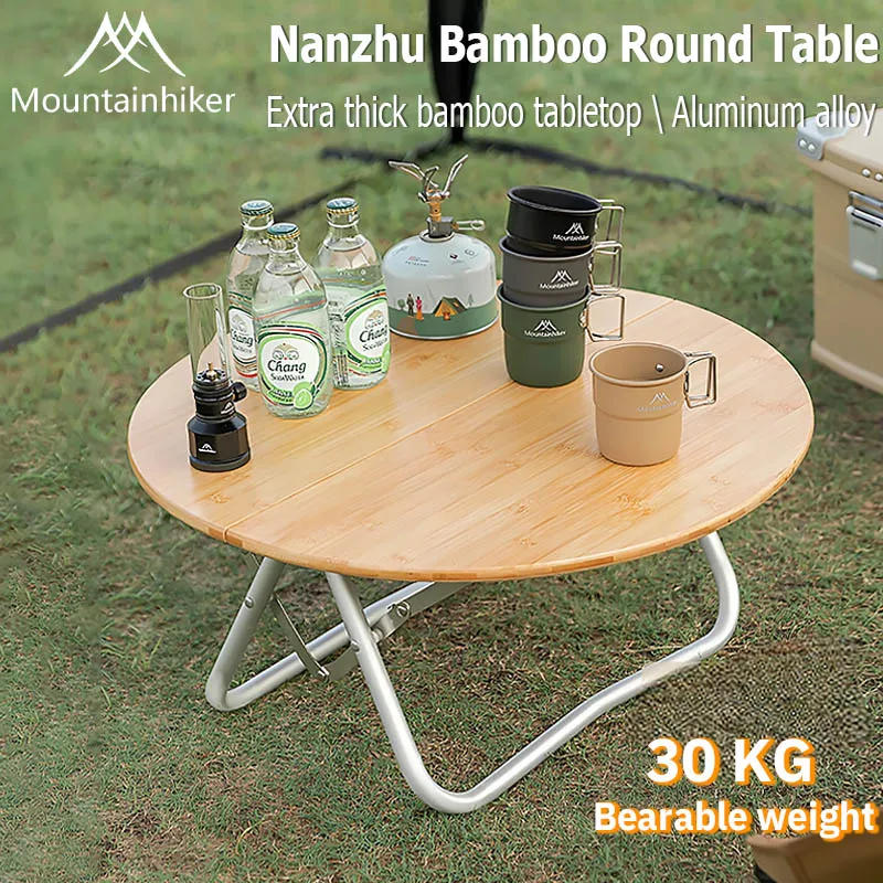Description Picture 5 of itemMountainhiker Outdoor Camping Bamboo Folding Table, Portable Folding Table, Outdoor Dining Table, Picnic BBQ Table, Quick Storag