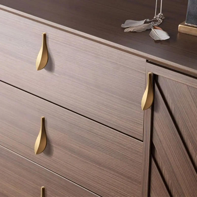 Description Picture 4 of itemZinc Alloy Leaf Cabinet Handle Nordic Style Furniture Furniture Knobs Multifunctional Hardware Drawer Pull Handles Sliding Door