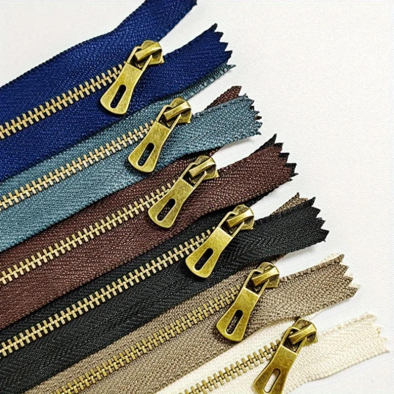 Description Picture 3 of item5pcs 5 # metal short zipper suitable for clothing bags, leather goods, handbags, DIY sewing, Y-shaped handmade