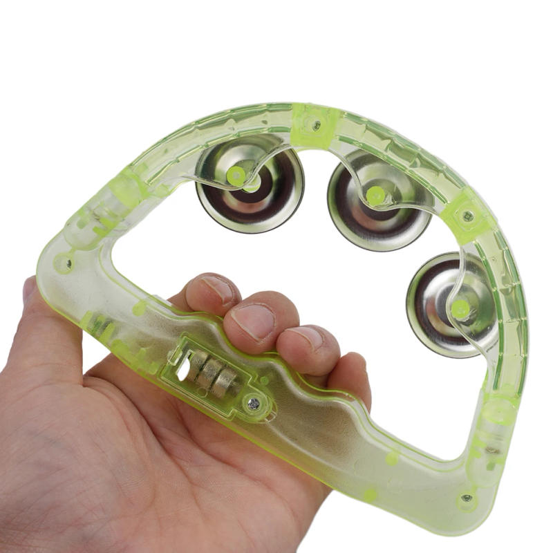 Description Picture 4 of item1pcs Flash Rattle LED Light Up Sensory Toy Flashing Tambourine Musical Instrument Shaking Toys Tambourine Random Color