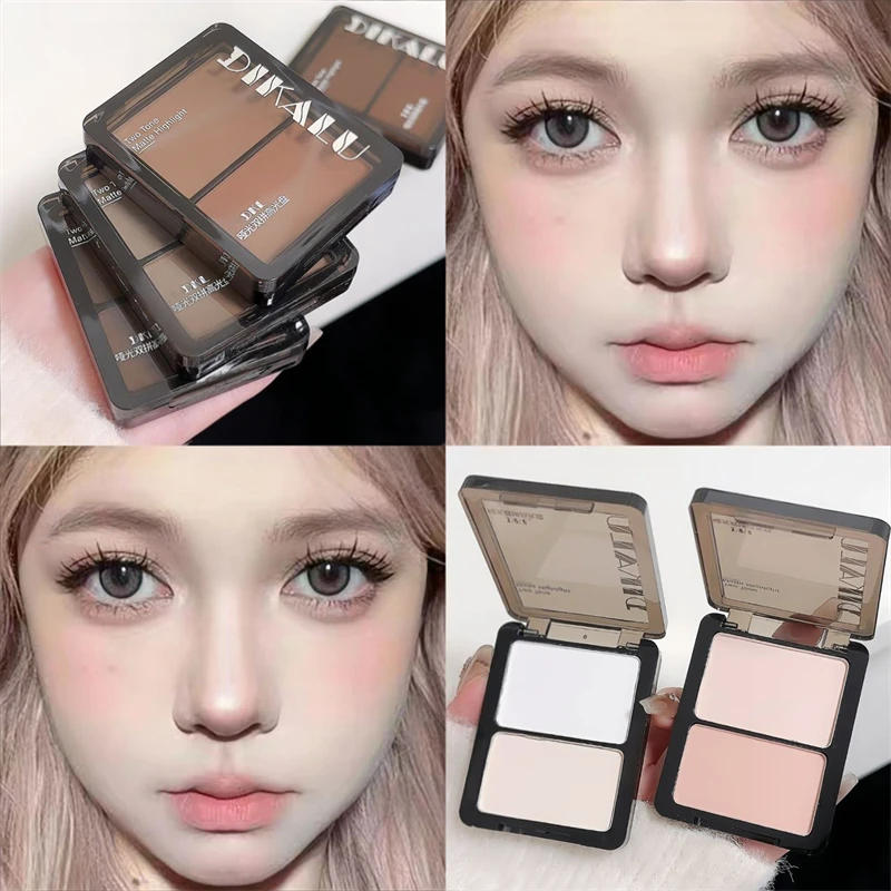 Description Picture 3 of itemHighlighter Contour Palette 3D Facial Bronzer Cosmetic Face Shading Powder Two-toned Lasting Matte Nose Shadow Makeup Cosmetics