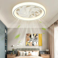 Modern LED Ceiling Light With Fan Nordic Ceiling Fan Lamp Remote Control Fans For Bedroom Dining Living Room Internal Lighting