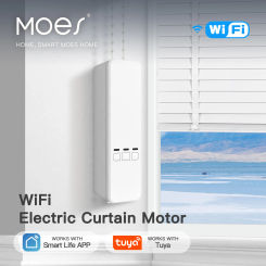 MOES WiFi Motorized Chain Roller Blinds Shade Shutter Drive Electric Curtain Motor RF Remote Tuya Smart App Control Alexa/Google
