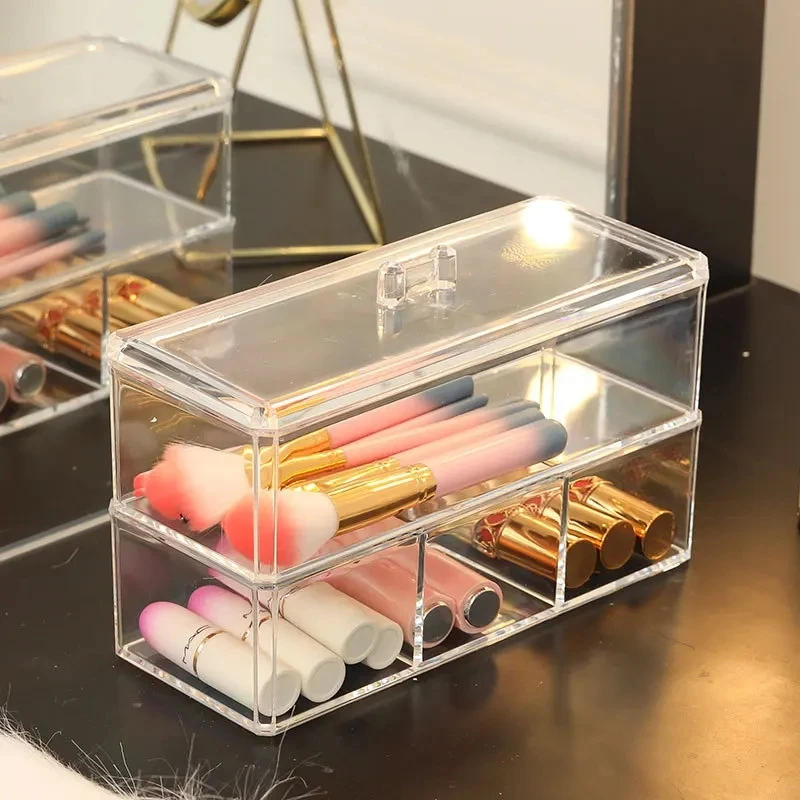 Description Picture 4 of itemClear Acrylic Multi-layer Drawer Storage Box Cosmetics Makeup Organizer Beauty Tools Jewelry Mask Box Desktop Decoration