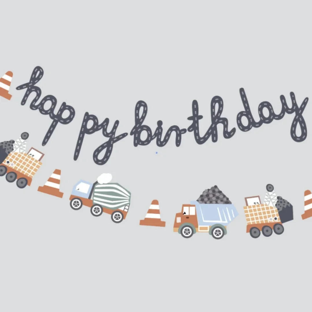 Description Picture 4 of itemCar Happy Birthday Children's Birthday Party Decoration Background Banner Birthday Party Photography Props Gift