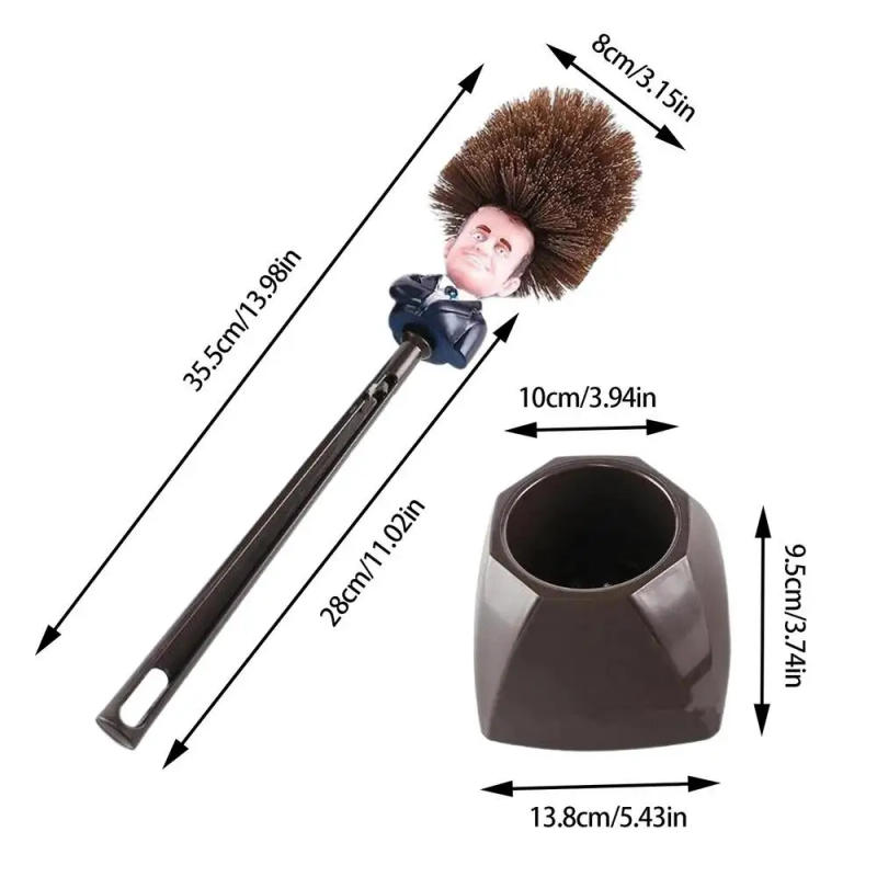 Description Picture 6 of itemToilet Brush Holders WC Borstel Emmanuel Macron Brosse Original Trump Toilet Brush Make Toilet Great Again Commander In Crap