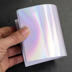 6/10pc 20x10cm Flash Lure Sticker DIY Modified Holographic Fish Scale Flash Lure Sticker Jig Squid Film Bait Tape Fishing Tackle