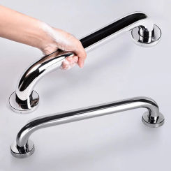Stainless Steel Shower Grab Bar Thickened Bold Safety Hand Rail Support Bar Integrated Molding Durable Bathroom Balance Bar