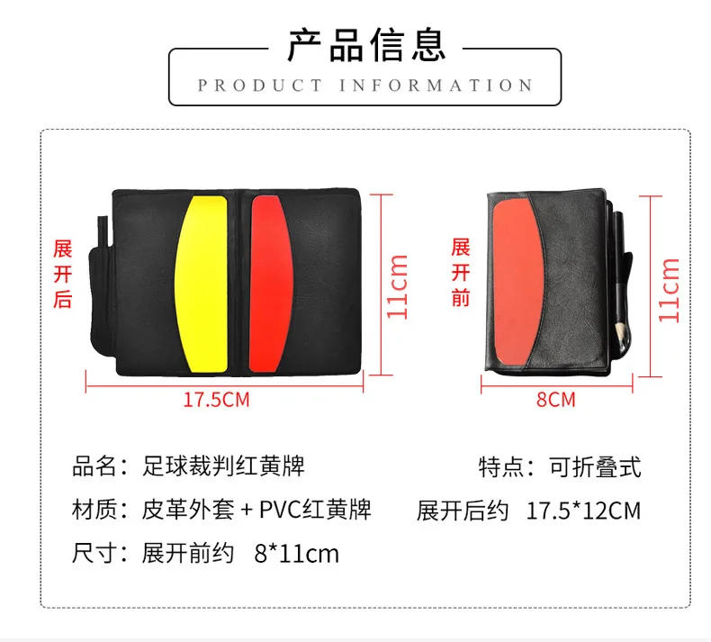 Description Picture 3 of itemHot Sale Football Soccer Referee Card Sets Warning Referee Red and Yellow Cards Wallet Score Sheets Notebook Judge Accessories
