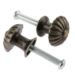 2Pcs Antique Furniture Handle Round Cupboard Handle Decorative Mini Jewelry Box Drawer Cabinet Door Pull Knob Furniture Fittings