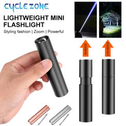 Mini Telescopic Zoom Flashlight Portable 3 Mode Torch Rechargable Pocket Flashlight Outdoor Night Emergency Camping Torch Lamp