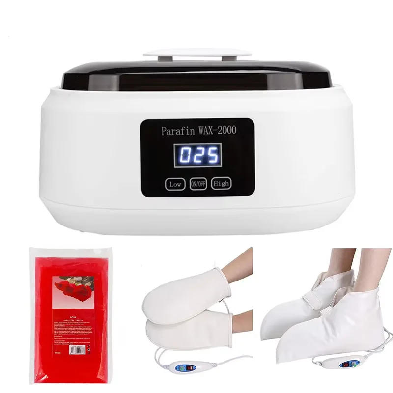 Description Picture 6 of item2L Digital Paraffin Wax Warmer Set with Adjustable Temperature - Complete Spa Kit Includes Heating Booties & Gloves for Hands &