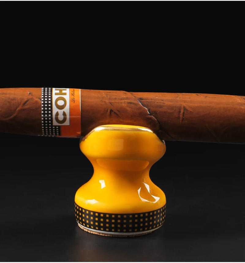 Description Picture 5 of itemCeramic Cigar Stand Rack Travel Cigar Ashtray Holder Pocket Mini Cigarette Cigar Rack Ashtray Holder Smoking Accessories