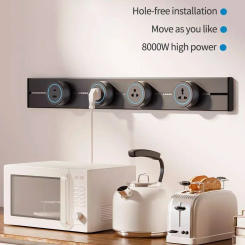 8000W Power Track Socket Rail Smart Home Improvement Hidden Electric Adaptor Plug Universal EU UK US Korea USB wireless Socket