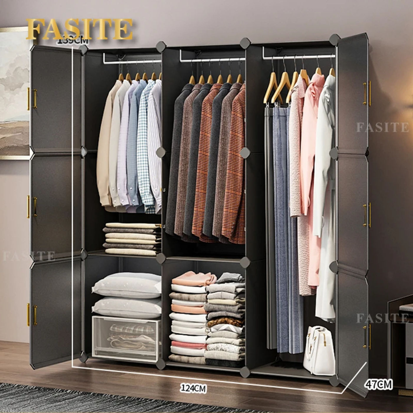 Description Picture 4 of itemDressers Storage Bedroom Headboards Wardrobe Dresser Cupboard Armario Living Room Cabinets LQ5XP
