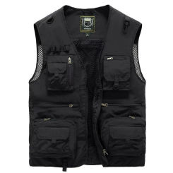 Men's Photographer Waistcoat Summer Work Sleeveless Jacket Tools Men Unloading Tactical Vest Coat Casual Mesh Pocket Vest