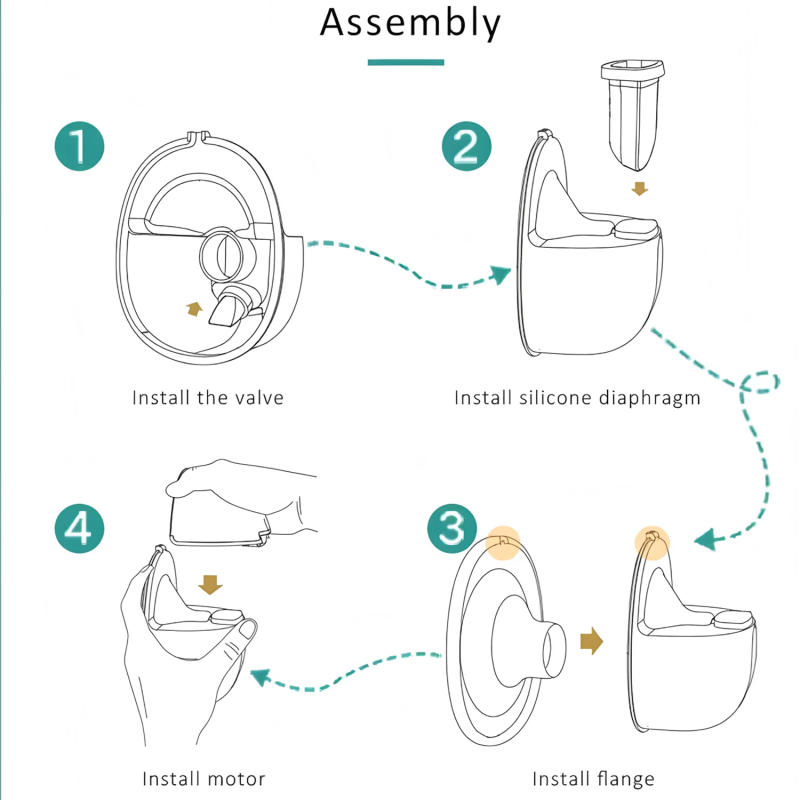 Description Picture 4 of itemElectric Breast Milk Pumping Machine Handsfree BPA-Free Low Noise 3 Mode 9 Levels Intelligent Sucking Milk Wearable Breast Pump