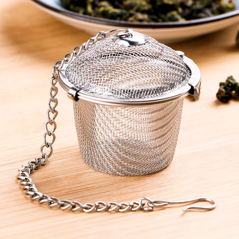 Description Picture 2 of itemTea Strainer Locking Tea Infuser Filter Stainless Steel Mesh Tea Ball Strainer Herb Spice Ball Infuser Diffuser Tea Accessories