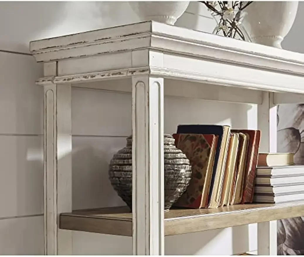 Description Picture 6 of itemSignature Design by Ashley Realyn French Country 75" Bookcase with Drawer, Chipped White