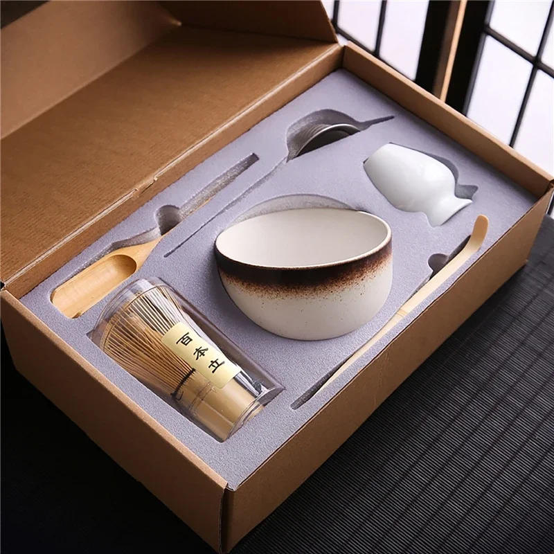 Description Picture 4 of item4PCS/6PCS/7PCS Japanese Matcha Blender Set with Bamboo Whisk Matcha Brush Teaspoon Kiln for Beverage Shop DIY Tea-Making Tools