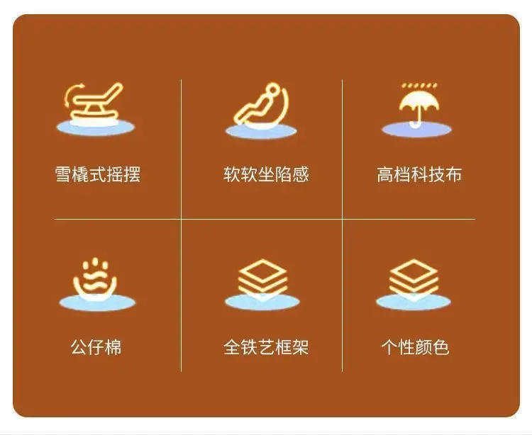 Description Picture 3 of itemRocking Chair Folding Nordic Balcony Lazy Chair Adult Leisure Technology Cloth Rocking chairs Sofa Bedroom Garden Lounge Seat