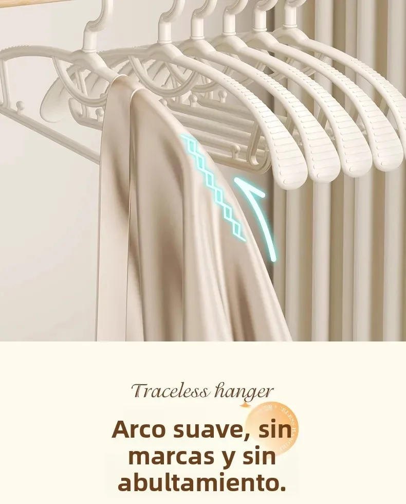 Description Picture 6 of itemThiened Wide Oulder Clothes Hanger Home Anti-Slip Hanging Clothes Hanger Large Size Plastic Rotatable Clothes Hangers Organizer