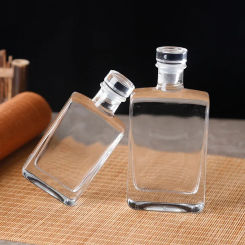 Liquor Glass Alcohol Bottle 100ML Lead-free Whiskey Decanter Wine Glass Bottle with Stopper Airtight Sake Set Bar Accessories