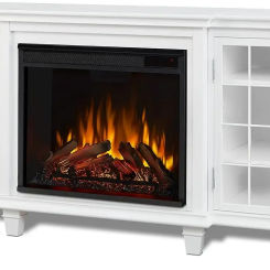 70” Electric Fireplace TV Stand for TVs up to 70 inches Entertainment Center with Adjustable Shelves and Storage TV Stand
